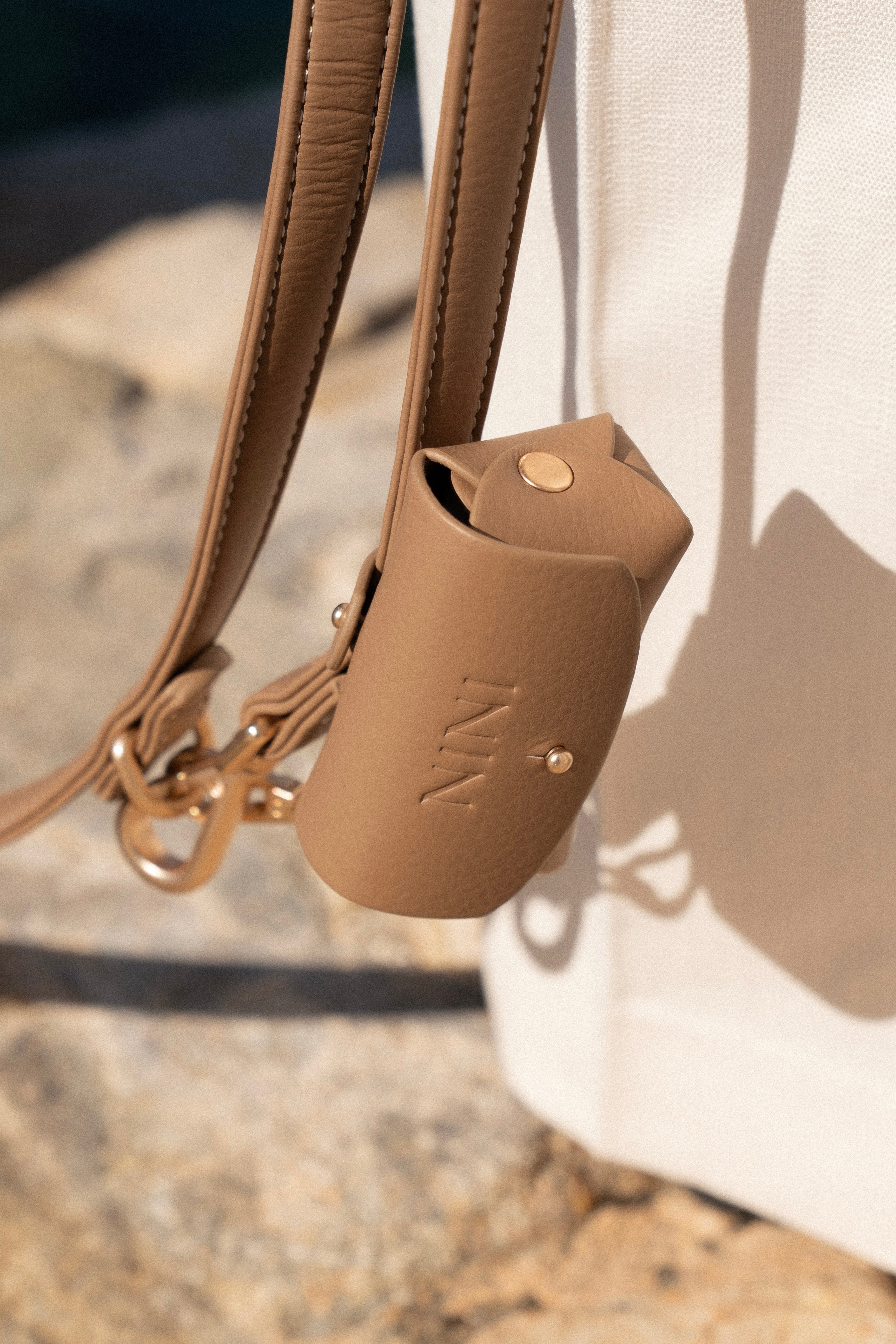Beige Poop Bag Pouch